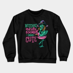 Flamingo Witch - Witches Never Looked So Cute Crewneck Sweatshirt